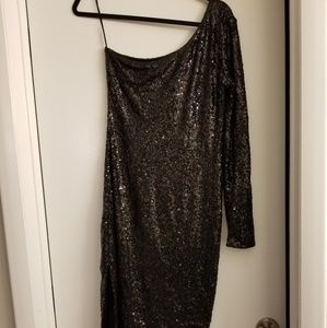 fiona high slit formal sequin dress